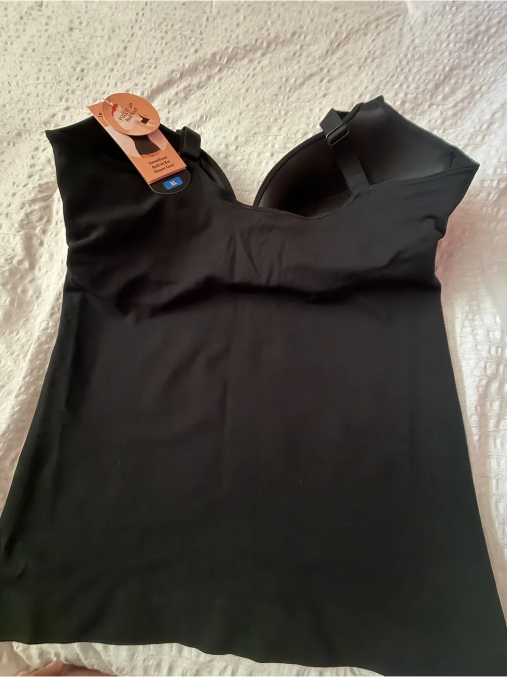Black Seamless Comfort Cami with built in bra. Brand new with tags, size XL - Picture 10 of 14